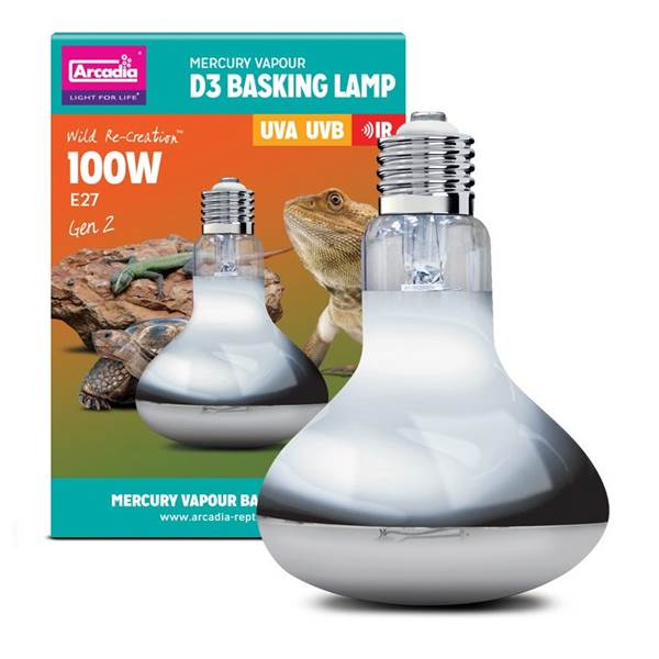 arcadia 100w d3 basking lamp